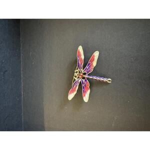 Beautiful Dragonfly Brooch Pin - Colorful Enamel Design